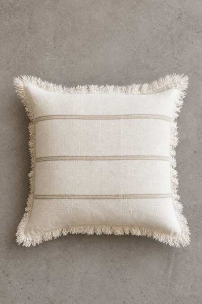 Linen Cushion Cover - Woven Stripe